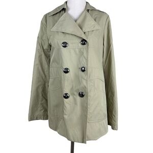 Via Spiga Tan Double Breasted Raincoat/Jacket
